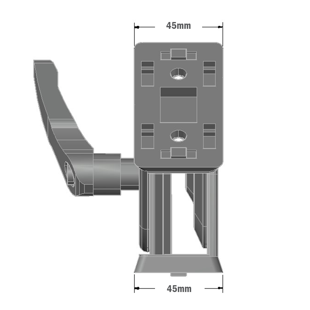 42-110-1 MODULAR SOLUTIONS PIVOT JOINT<br>45MM X 90MM PIVOT JOINT WITH LOCKING HANDLE